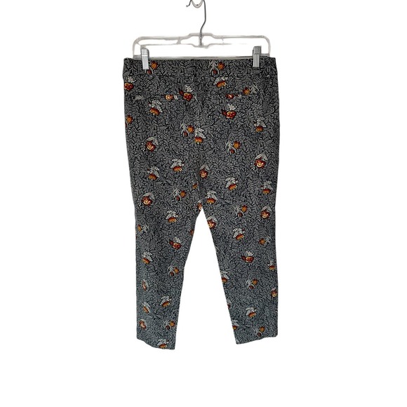 Old Navy Blue White Floral Print Mid-Rise Pixie Skinny‎ Ankle Pants Size 10 - Picture 8 of 12